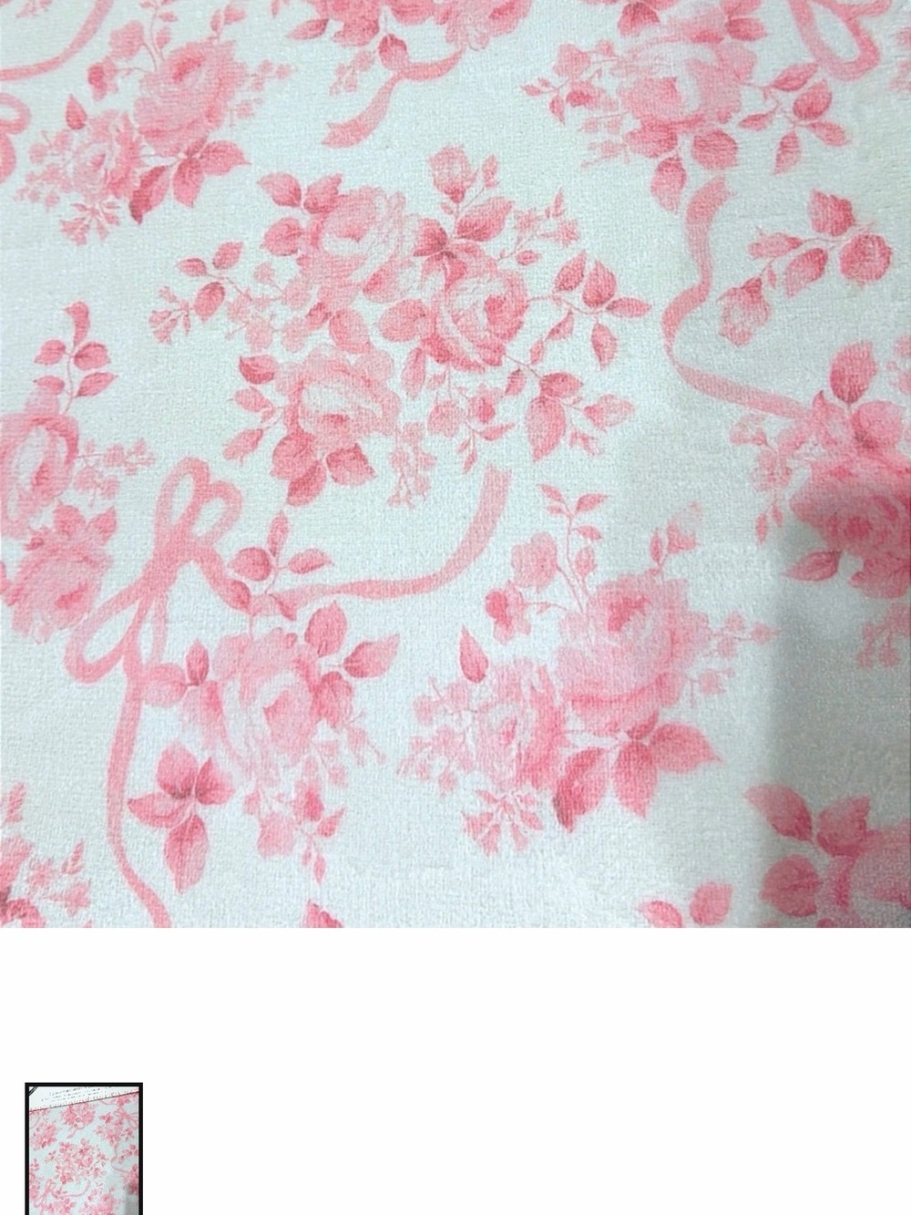 Coquette Floral Pink Home carpet for girls- Elegant Rose Print 5x7